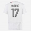 Camiseta de fútbol AC Milan Okafor 17 Segunda Equipación 23-24 - Hombre